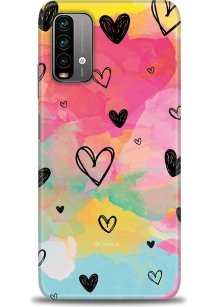 Xiaomi Redmi Note 9 4g Hd Baskılı Kılıf + Seramik Tam Kaplayan Ekran Koruyucu 417