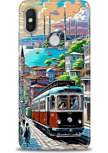 Xiaomi Redmi Note 6 Pro Hd Baskılı Kılıf + Seramik Tam Kaplayan Ekran Koruyucu 225