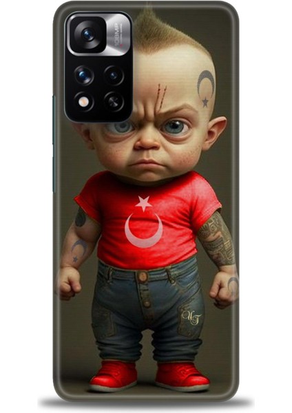 Xiaomi Redmi Note 11 Pro Plus Hd Baskılı Kılıf + Seramik Tam Kaplayan Ekran Koruyucu 244