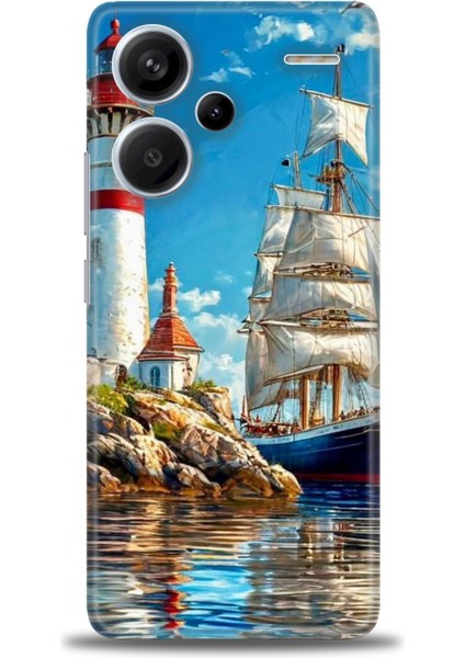 Xiaomi Redmi Note 13 Pro Plus Hd Baskılı Kılıf + Seramik Tam Kaplayan Ekran Koruyucu 239