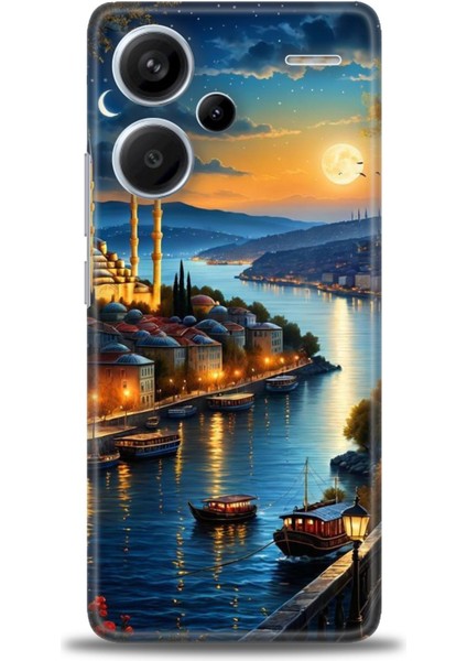 Xiaomi Redmi Note 13 Pro Plus Hd Baskılı Kılıf + Seramik Tam Kaplayan Ekran Koruyucu 222