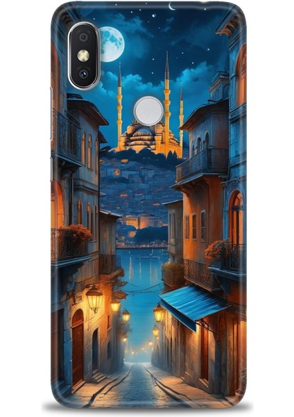 Xiaomi Redmi Note 6 Pro Hd Baskılı Kılıf + Seramik Tam Kaplayan Ekran Koruyucu 221