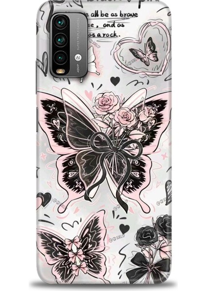 Xiaomi Redmi Note 9 4g Hd Baskılı Kılıf + Seramik Tam Kaplayan Ekran Koruyucu 206