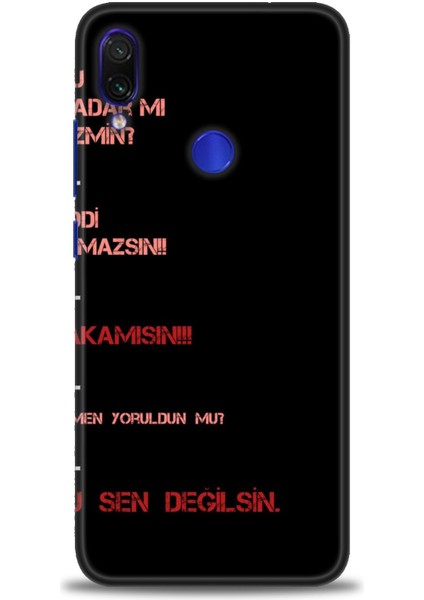 Xiaomi Redmi Note 7 Hd Baskılı Kılıf + Seramik Tam Kaplayan Ekran Koruyucu 391