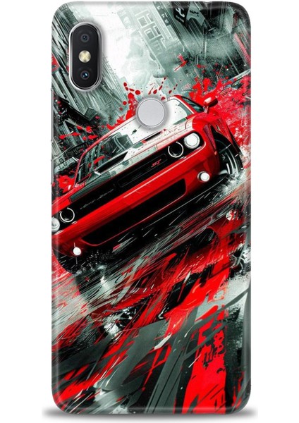 Xiaomi Redmi Note 6 Pro Hd Baskılı Kılıf + Seramik Tam Kaplayan Ekran Koruyucu 106