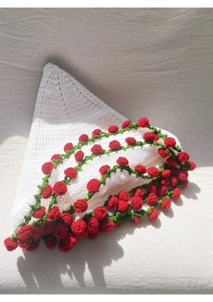 El Örgüsü Gül Buketi Battaniye – Özgün ve Romantik