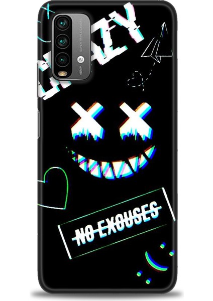 Xiaomi Redmi Note 9 4g Hd Baskılı Kılıf + Seramik Tam Kaplayan Ekran Koruyucu 356