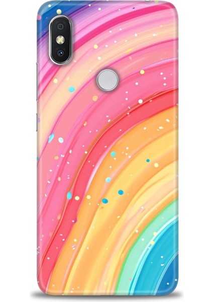 Xiaomi Redmi Note 6 Pro Hd Baskılı Kılıf + Seramik Tam Kaplayan Ekran Koruyucu 415