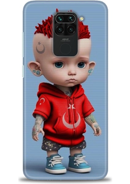 Xiaomi Redmi Note 9 Hd Baskılı Kılıf + Seramik Tam Kaplayan Ekran Koruyucu 242