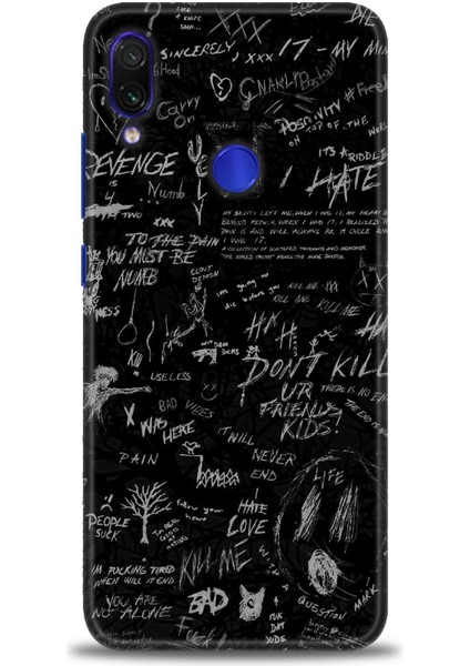 Xiaomi Redmi Note 7 Hd Baskılı Kılıf + Seramik Tam Kaplayan Ekran Koruyucu 202
