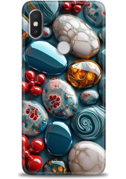 Xiaomi Redmi Note 6 Pro Hd Baskılı Kılıf + Seramik Tam Kaplayan Ekran Koruyucu 349