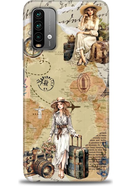 Xiaomi Redmi Note 9 4g Hd Baskılı Kılıf + Seramik Tam Kaplayan Ekran Koruyucu 270