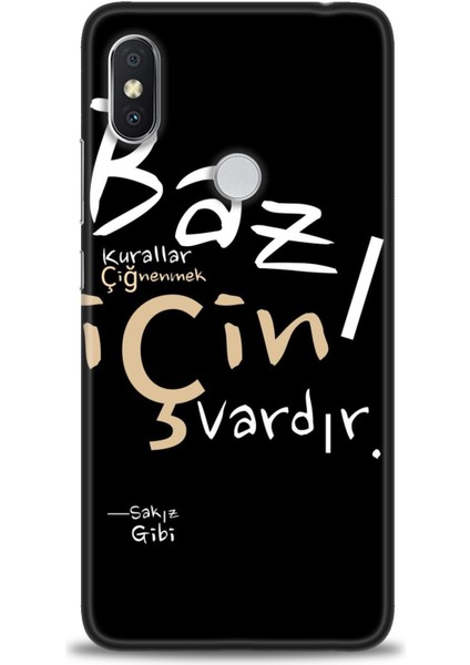 Xiaomi Redmi Note 6 Pro Hd Baskılı Kılıf + Seramik Tam Kaplayan Ekran Koruyucu 394