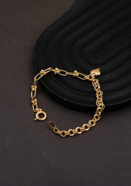 Kalp Sallantılı Tiffany Altın Bileklik modelleri