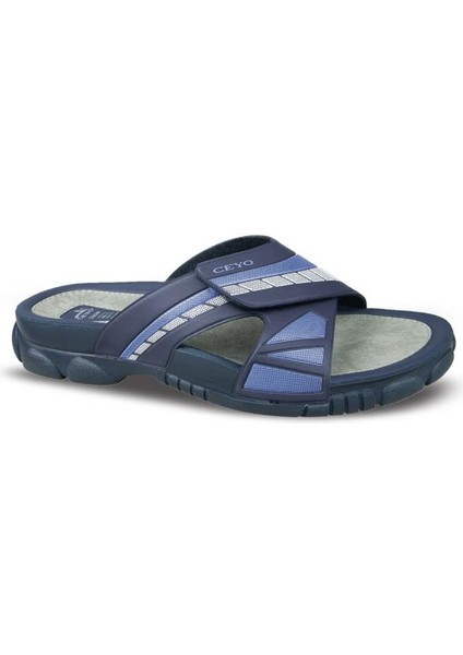 3200-17 Anatomik Taban Cırtlı Erkek Terlik Lacivert 40-45