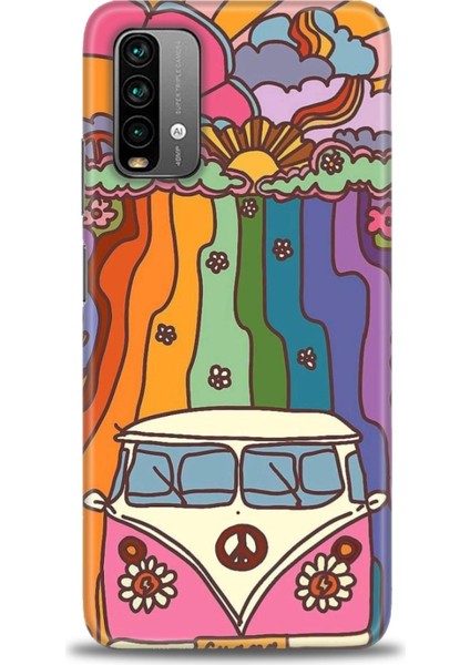 Xiaomi Redmi Note 9 4g Hd Baskılı Kılıf + Seramik Tam Kaplayan Ekran Koruyucu 445