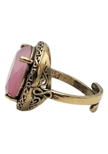 Gül Kurusu Yuvarlak Kedi Gözü Otantik Bronz Yüzük fiyatları