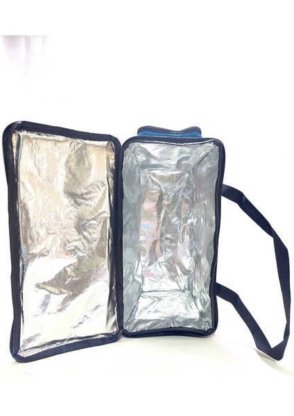 Yandan Cepli Yalıtımlı Soğutucu El Askılı Taşınabilir Kamp Piknik Çantası-Orta Boy indirimleri