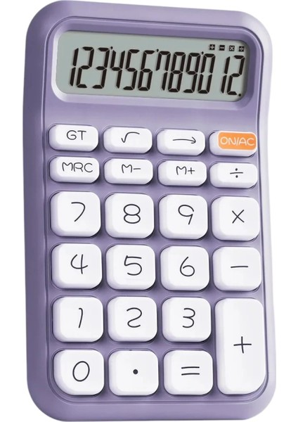 Mor 12 Haneli Hesap Makinesi (4887)