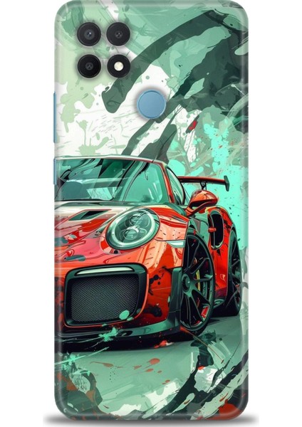 Oppo A15 Kılıf Hd Baskılı Kılıf + Seramik Tam Kaplayan Ekran Koruyucu 109