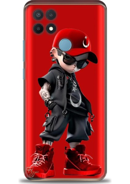Oppo A15S Kılıf Hd Baskılı Kılıf + Seramik Tam Kaplayan Ekran Koruyucu 250