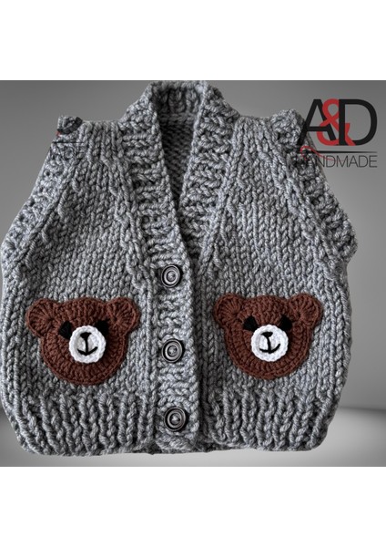 Ayıcıklı Bebek Yeleği>yelek>çocuk Giyim>bebek Hediyesi fırsatları
