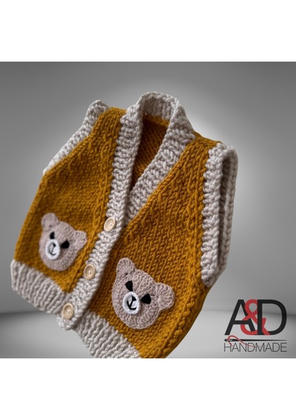 Ayıcıklı Bebek Yeleği>yelek>çocuk Giyim>bebek Hediyesi fiyatları