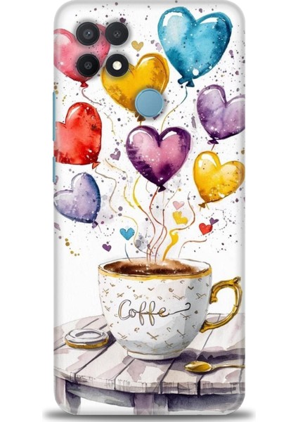 Oppo A15S Kılıf Hd Baskılı Kılıf + Seramik Tam Kaplayan Ekran Koruyucu 411
