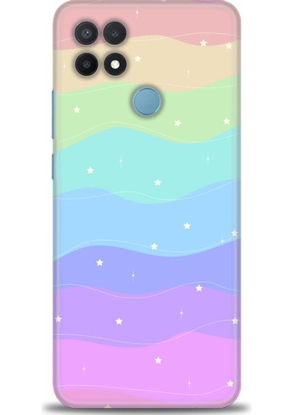 Oppo A15 Kılıf Hd Baskılı Kılıf + Seramik Tam Kaplayan Ekran Koruyucu 423
