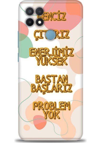 Oppo A15 Kılıf Hd Baskılı Kılıf + Seramik Tam Kaplayan Ekran Koruyucu 170