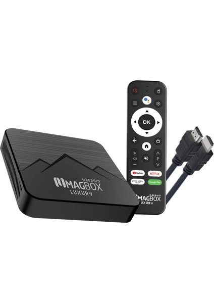 Magbox Magroıd Luxury 32 GB HDD 2 GB Ram Bluetooth 5g Ses Komut Kumandalı Androıd Tv Box (4887)