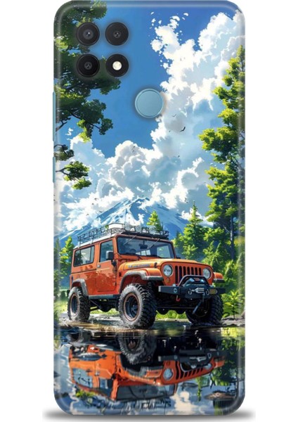 Oppo A15S Kılıf Hd Baskılı Kılıf + Seramik Tam Kaplayan Ekran Koruyucu 107