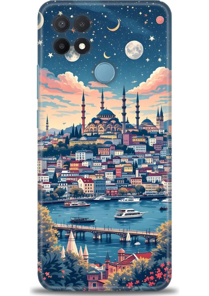 Oppo A15 Kılıf Hd Baskılı Kılıf + Seramik Tam Kaplayan Ekran Koruyucu 223