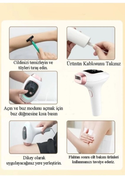 Soğuk Buz Ipl Lazer Epilasyon Cihazı-5 Aşamalı GÜÇ-999.99ATIM-OTOMATIK ve Manuel Kullanım TF004