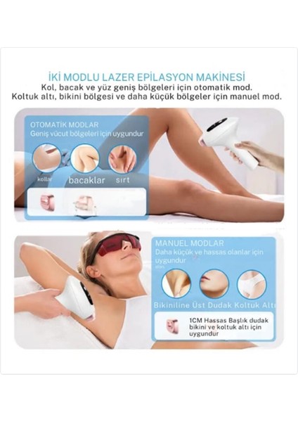 Soğuk Buz Ipl Lazer Epilasyon Cihazı-5 Aşamalı GÜÇ-999.99ATIM-OTOMATIK ve Manuel Kullanım TF004