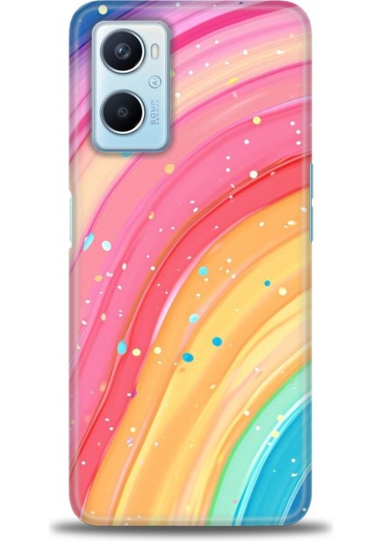 Oppo A96 4g Kılıf Hd Baskılı Kılıf + Seramik Tam Kaplayan Ekran Koruyucu 415