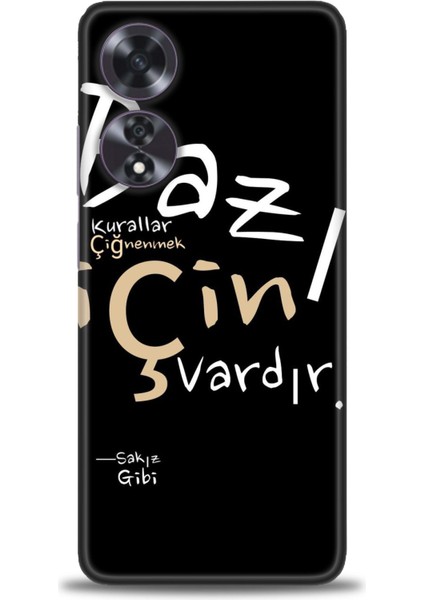 Oppo A60 Kılıf Hd Baskılı Kılıf + Seramik Tam Kaplayan Ekran Koruyucu 394