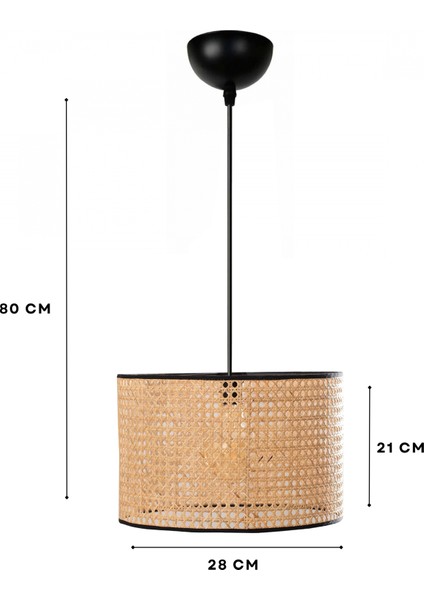 Exclusive Rattan Hazeran Sarkıt Avize 28'lik