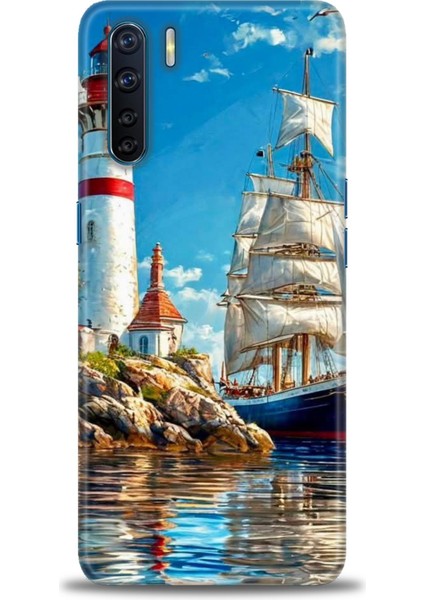 Oppo A91 Kılıf Hd Baskılı Kılıf + Seramik Tam Kaplayan Ekran Koruyucu 239