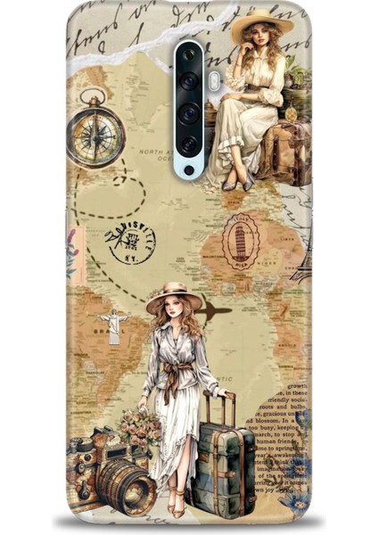 Oppo Reno 2z Kılıf Hd Baskılı Kılıf + Seramik Tam Kaplayan Ekran Koruyucu 270