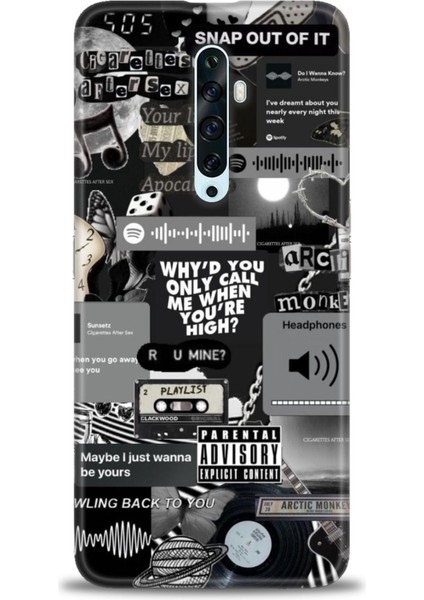 Oppo Reno 2z Kılıf Hd Baskılı Kılıf + Seramik Tam Kaplayan Ekran Koruyucu 205