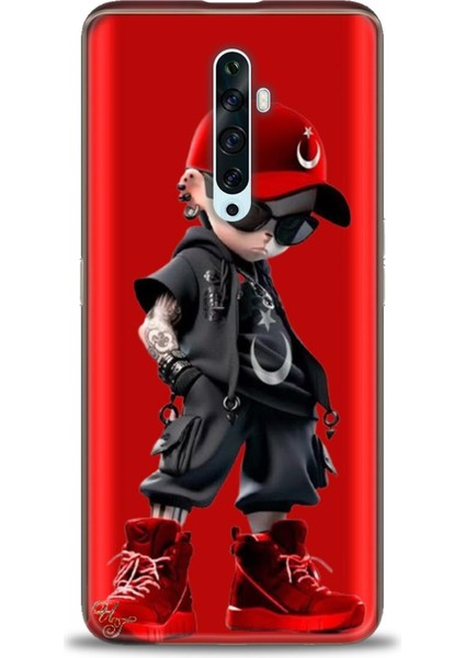 Oppo Reno 2z Kılıf Hd Baskılı Kılıf + Seramik Tam Kaplayan Ekran Koruyucu 250