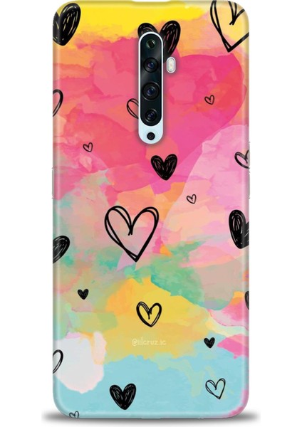 Oppo Reno 2z Kılıf Hd Baskılı Kılıf + Seramik Tam Kaplayan Ekran Koruyucu 417
