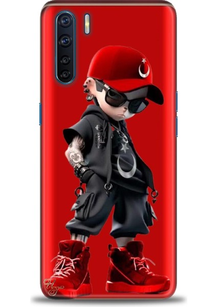 Oppo A91 Kılıf Hd Baskılı Kılıf + Seramik Tam Kaplayan Ekran Koruyucu 250