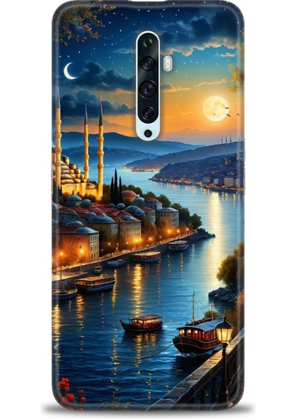 Oppo Reno 2z Kılıf Hd Baskılı Kılıf + Seramik Tam Kaplayan Ekran Koruyucu 222