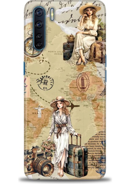 Oppo A91 Kılıf Hd Baskılı Kılıf + Seramik Tam Kaplayan Ekran Koruyucu 270