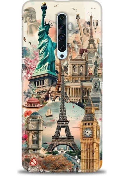 Oppo Reno 2z Kılıf Hd Baskılı Kılıf + Seramik Tam Kaplayan Ekran Koruyucu 264