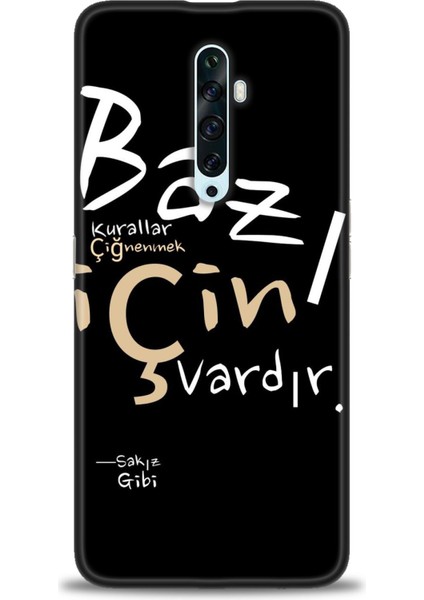Oppo Reno 2z Kılıf Hd Baskılı Kılıf + Seramik Tam Kaplayan Ekran Koruyucu 394