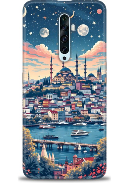 Oppo Reno 2z Kılıf Hd Baskılı Kılıf + Seramik Tam Kaplayan Ekran Koruyucu 223