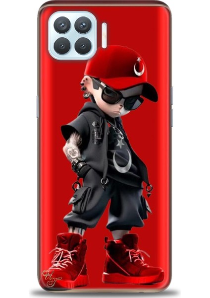 Oppo Reno 4 Lite Kılıf Hd Baskılı Kılıf + Seramik Tam Kaplayan Ekran Koruyucu 250